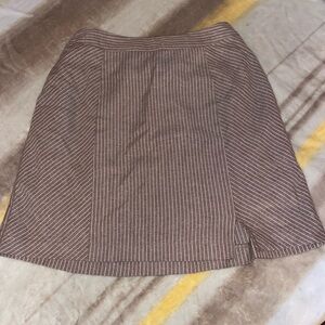 Striped Brown Women's A-line Skirt
